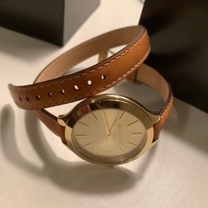 Michael Kors Leather Double-Wrap Watch